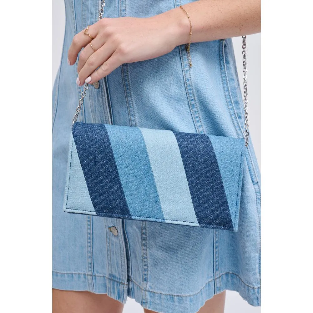 Patchwork Denim Clutch Handbag