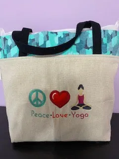 Peace Love Yoga Tote-Female