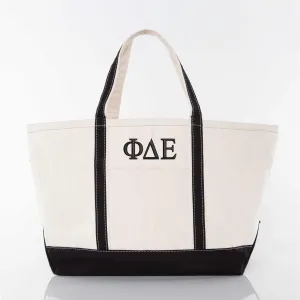 Phi Delta Epsilon Large Canvas Boat Tote
