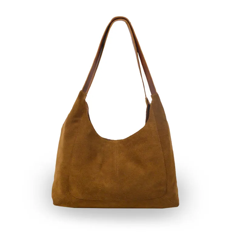 Phoebe Embroidered Suede Tote