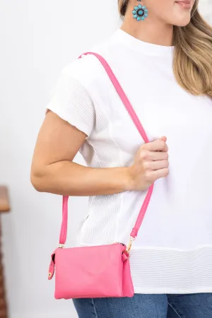 Pink Convertible Wallet Crossbody