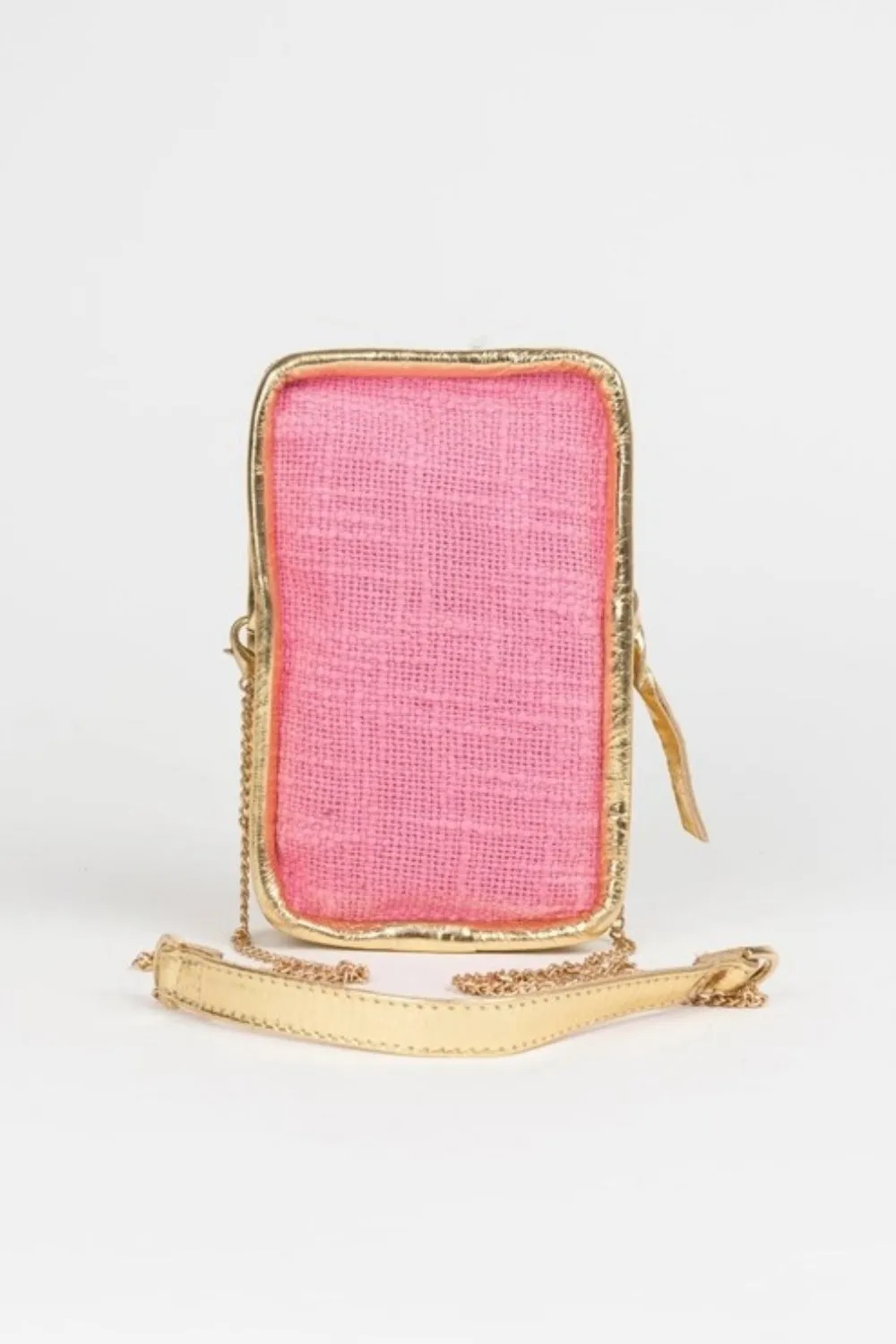 PITI CUITI PINK PALMS CROSSBOY PHONE BAG