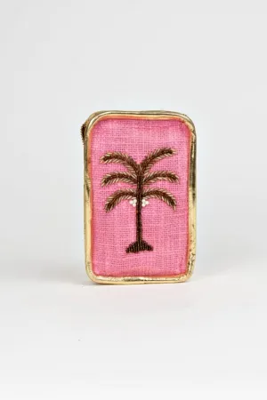 PITI CUITI PINK PALMS CROSSBOY PHONE BAG