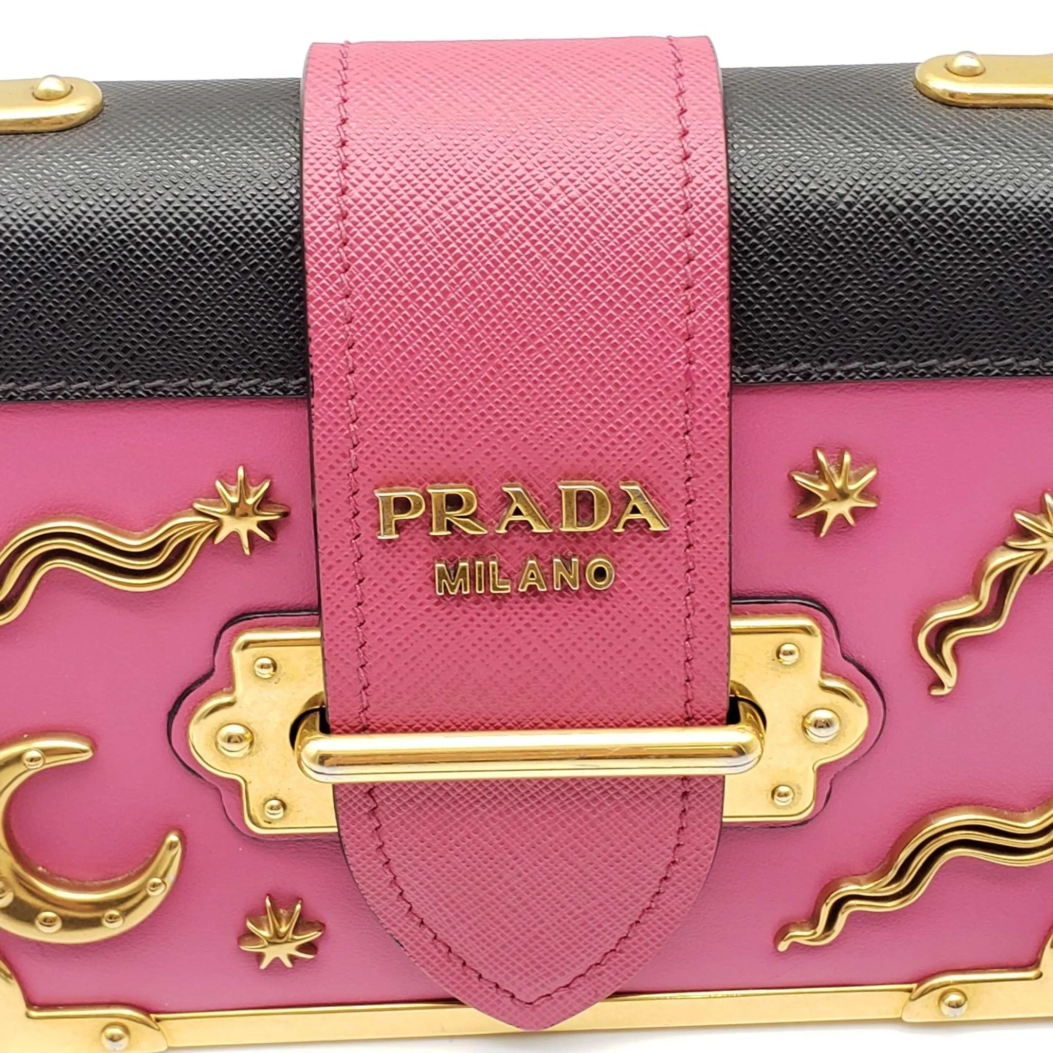 Prada Cahier Leather  Shoulder Bag
