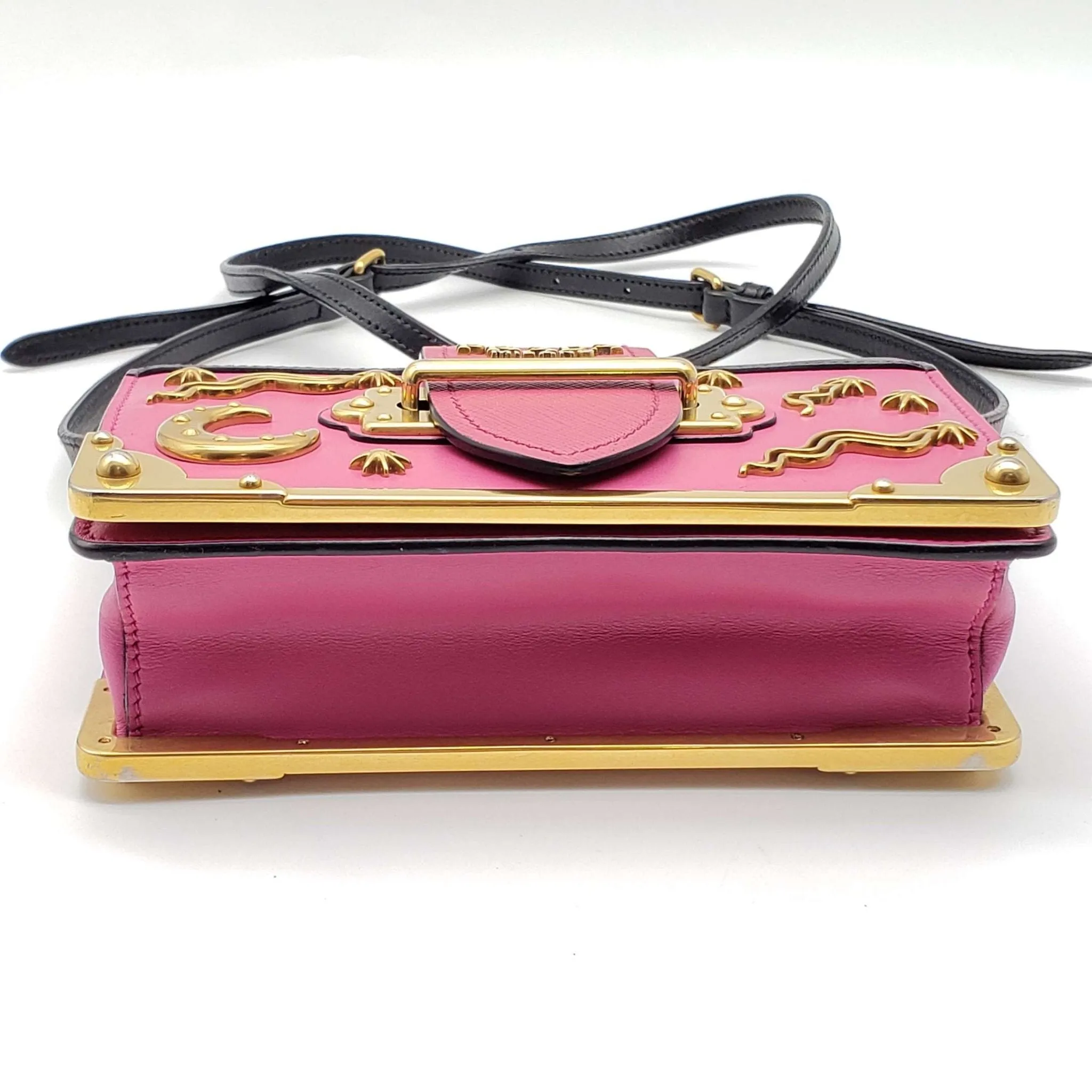 Prada Cahier Leather  Shoulder Bag