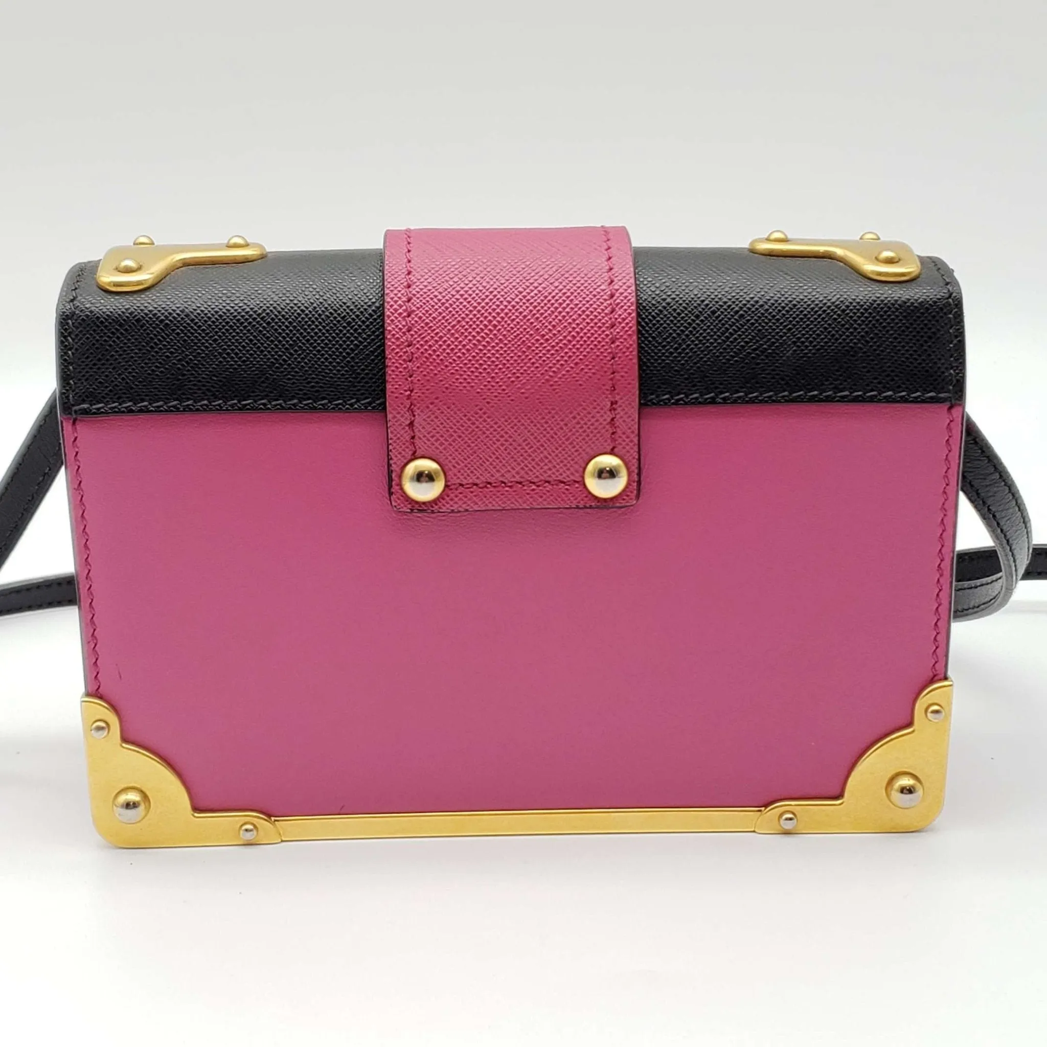 Prada Cahier Leather  Shoulder Bag