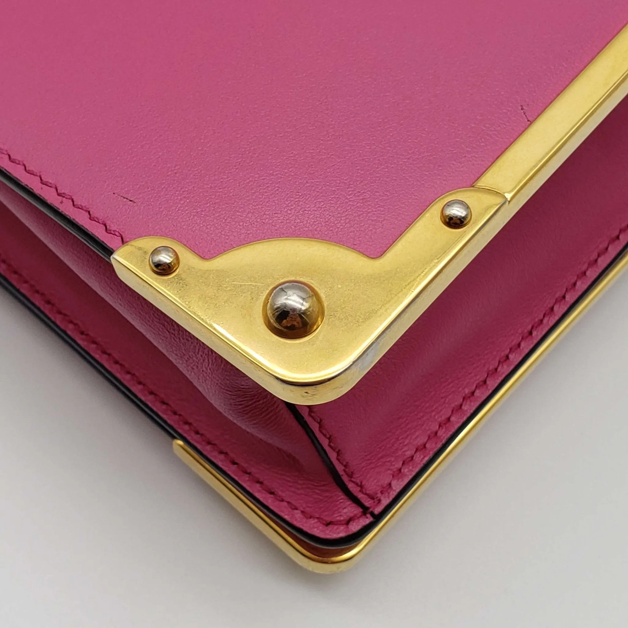 Prada Cahier Leather  Shoulder Bag