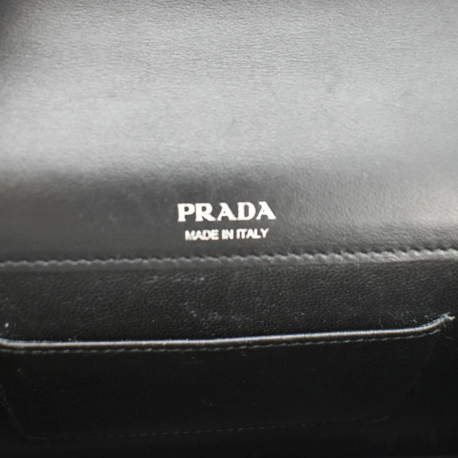 PRADA City Envelope Mini Saffiano Leather Crossbody Bag Black