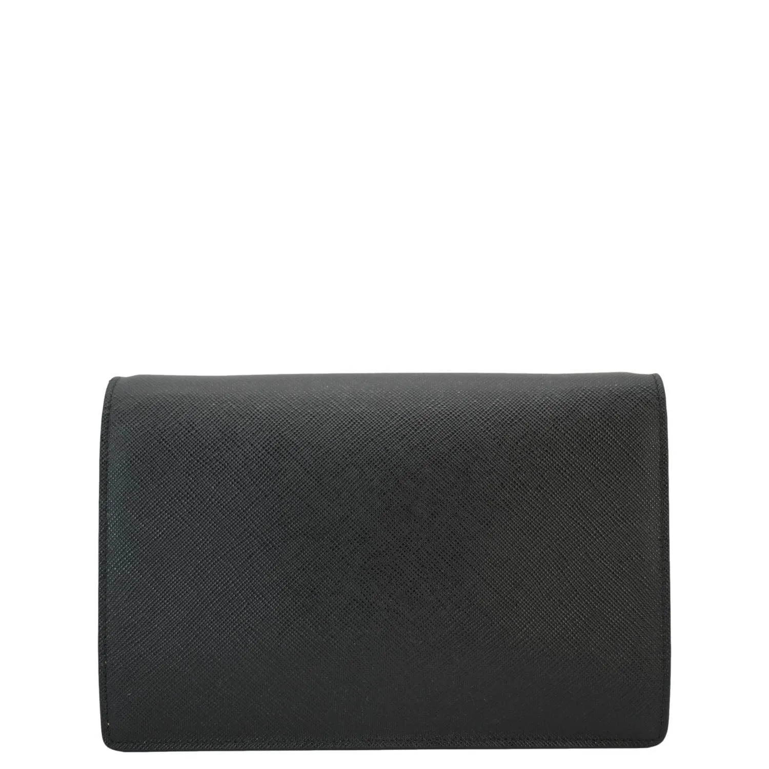 PRADA City Envelope Mini Saffiano Leather Crossbody Bag Black