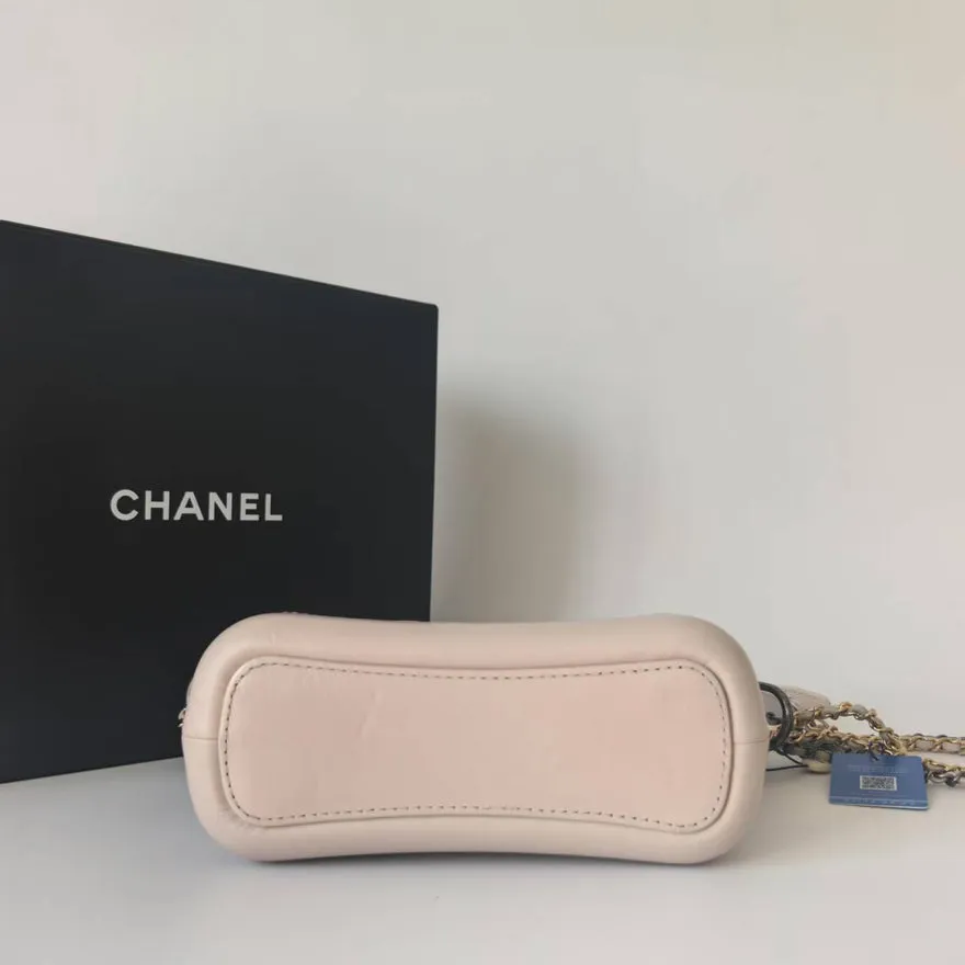 Preloved Chanel Gabrielle Bag Quilted Beige Crossbody