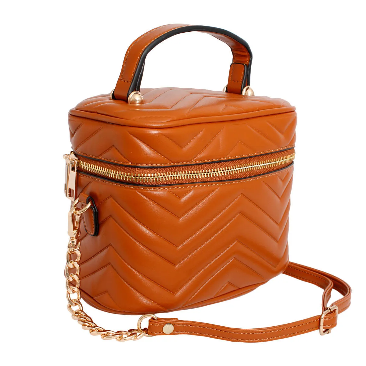 Purse Camel Vanity Case Crossbody