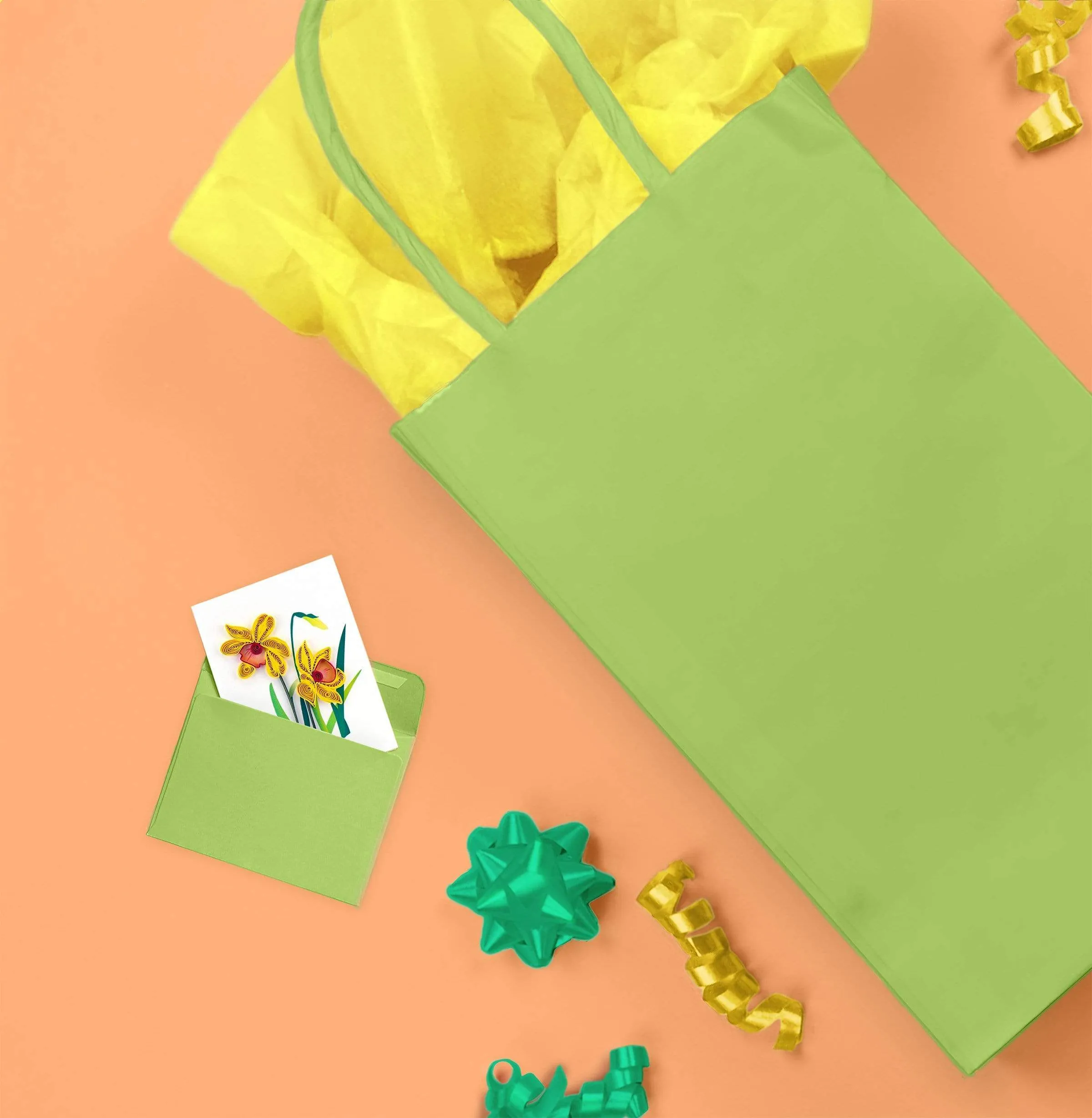 Quilled Daffodil Gift Enclosure Mini Card