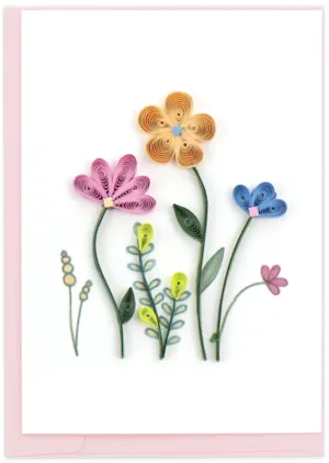 Quilled Wildflowers Gift Enclosure Mini Card