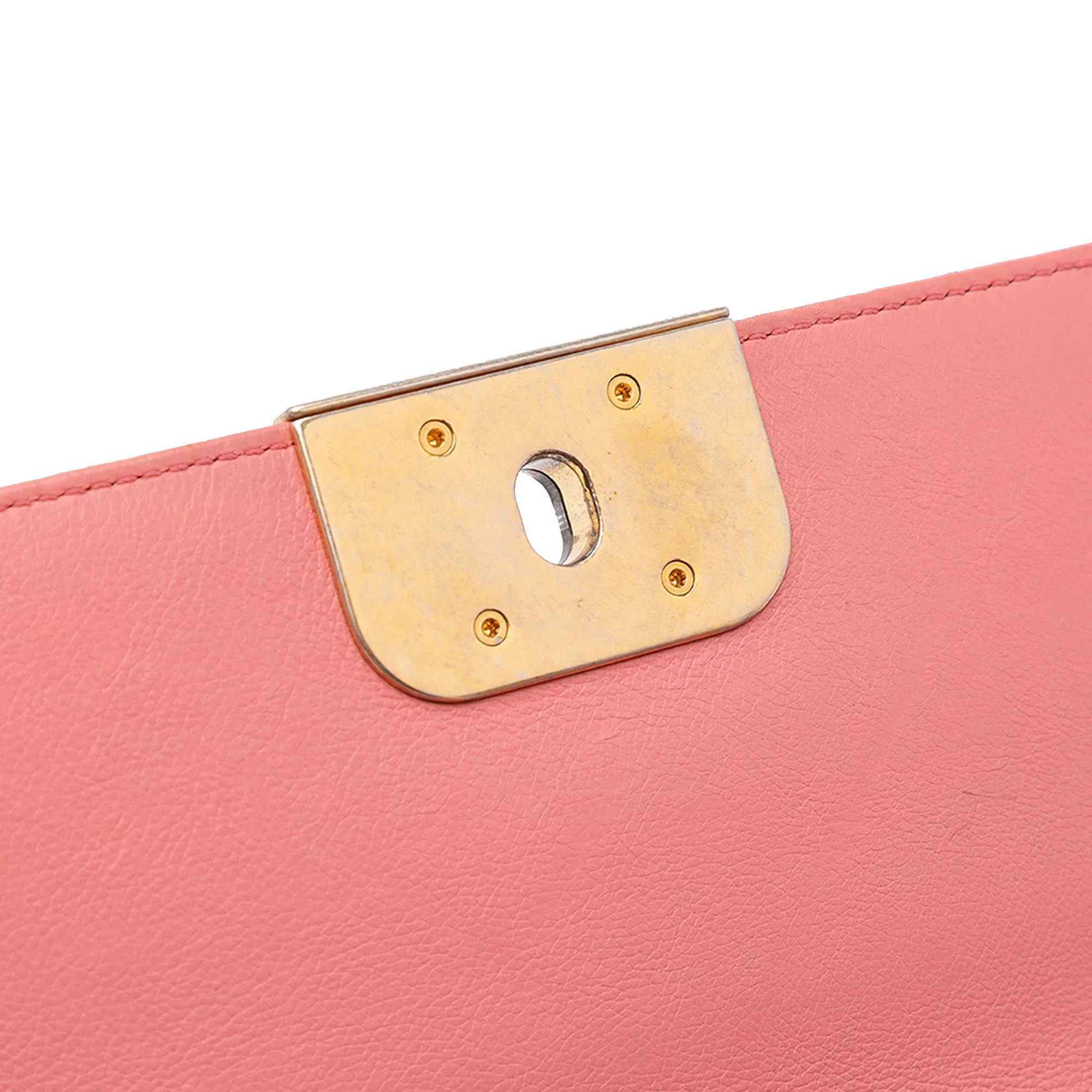 Quilted Calfskin Straight Lined Flap