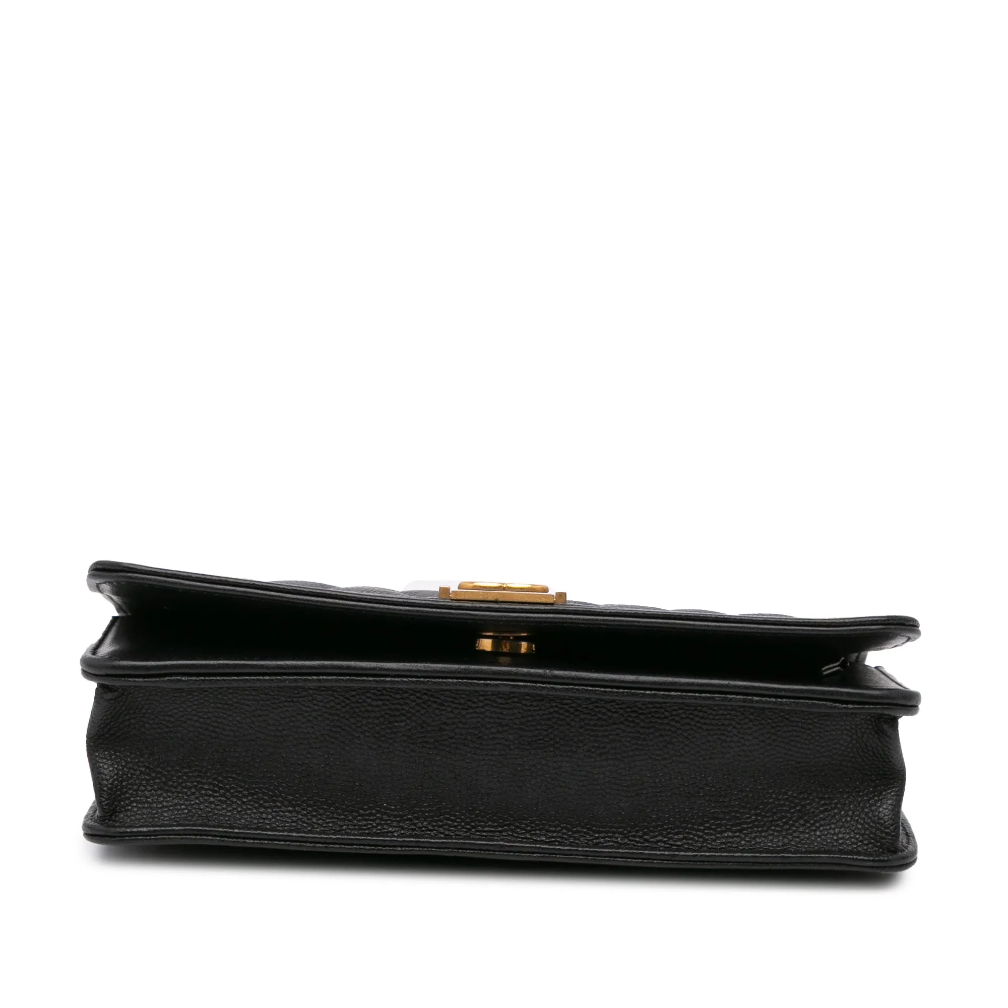 Quilted Caviar Boy Wallet on Chain
