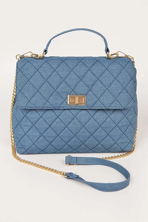 Quilted Denim Crossbody