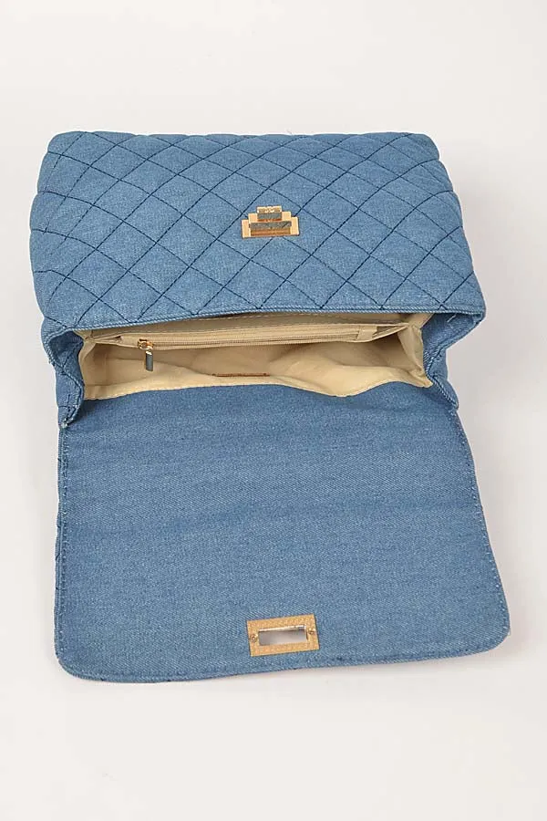 Quilted Denim Crossbody