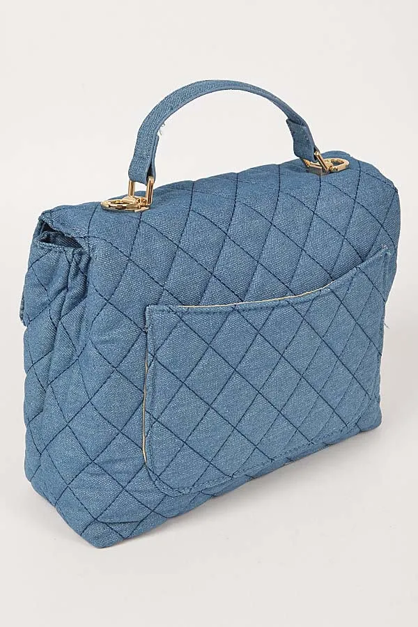 Quilted Denim Crossbody