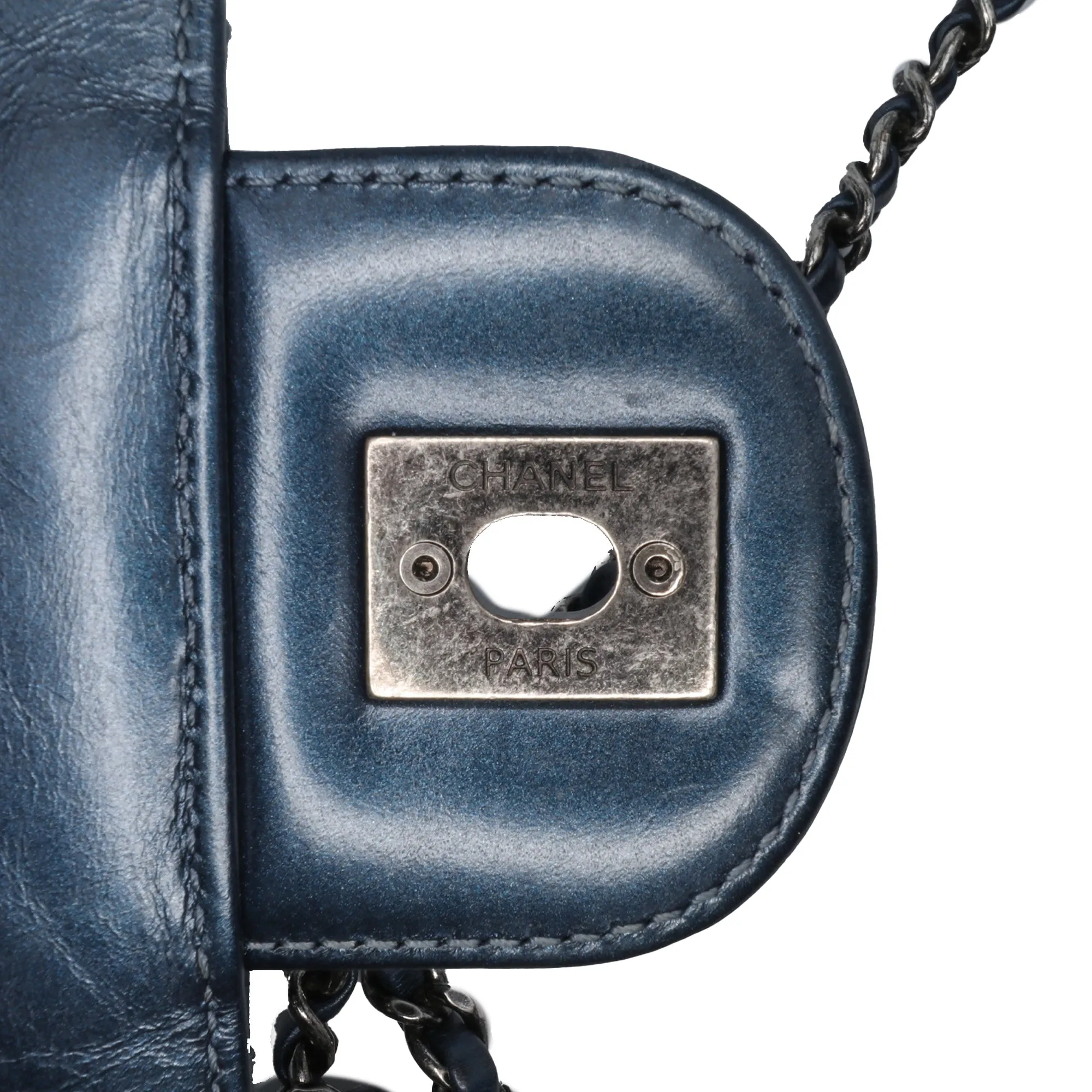 Quilted Glazed Calfskin Coco Pleats Flap