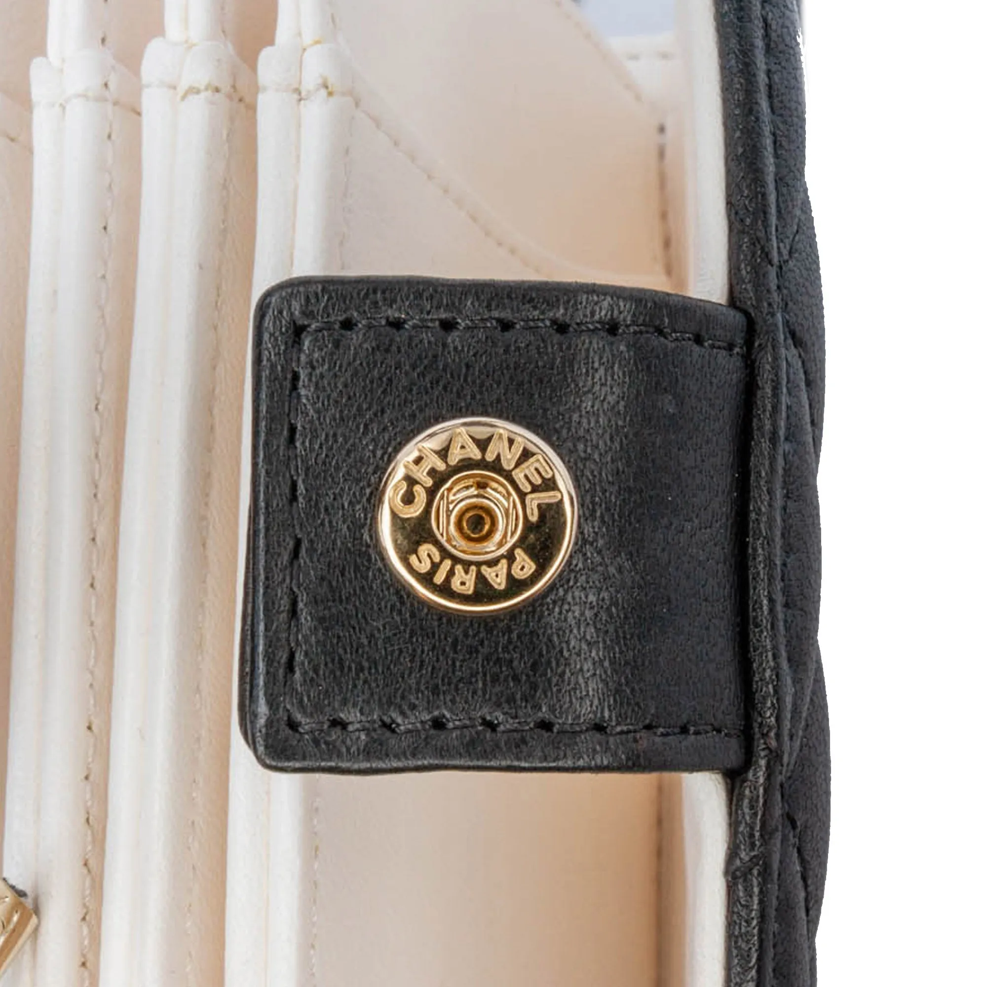 Quilted Lambskin Book Card Holder On Chain