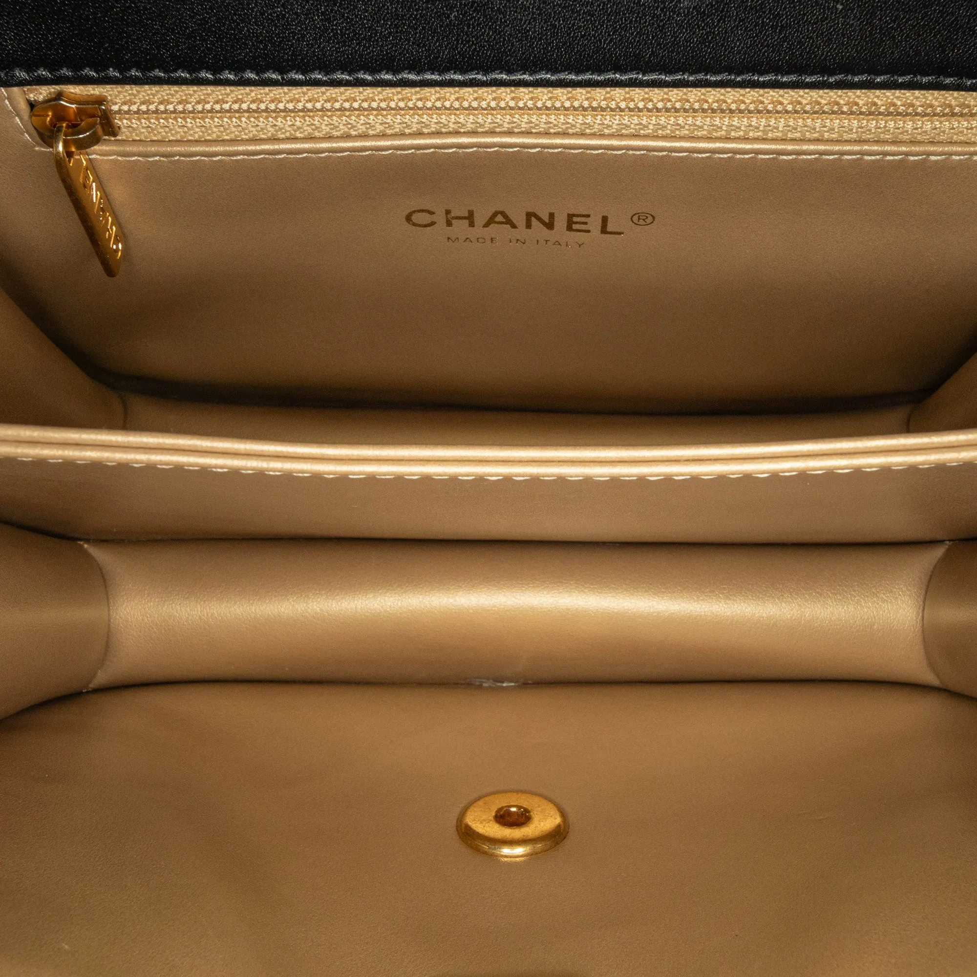 Quilted Lambskin Octagonal Buckle Crossbody