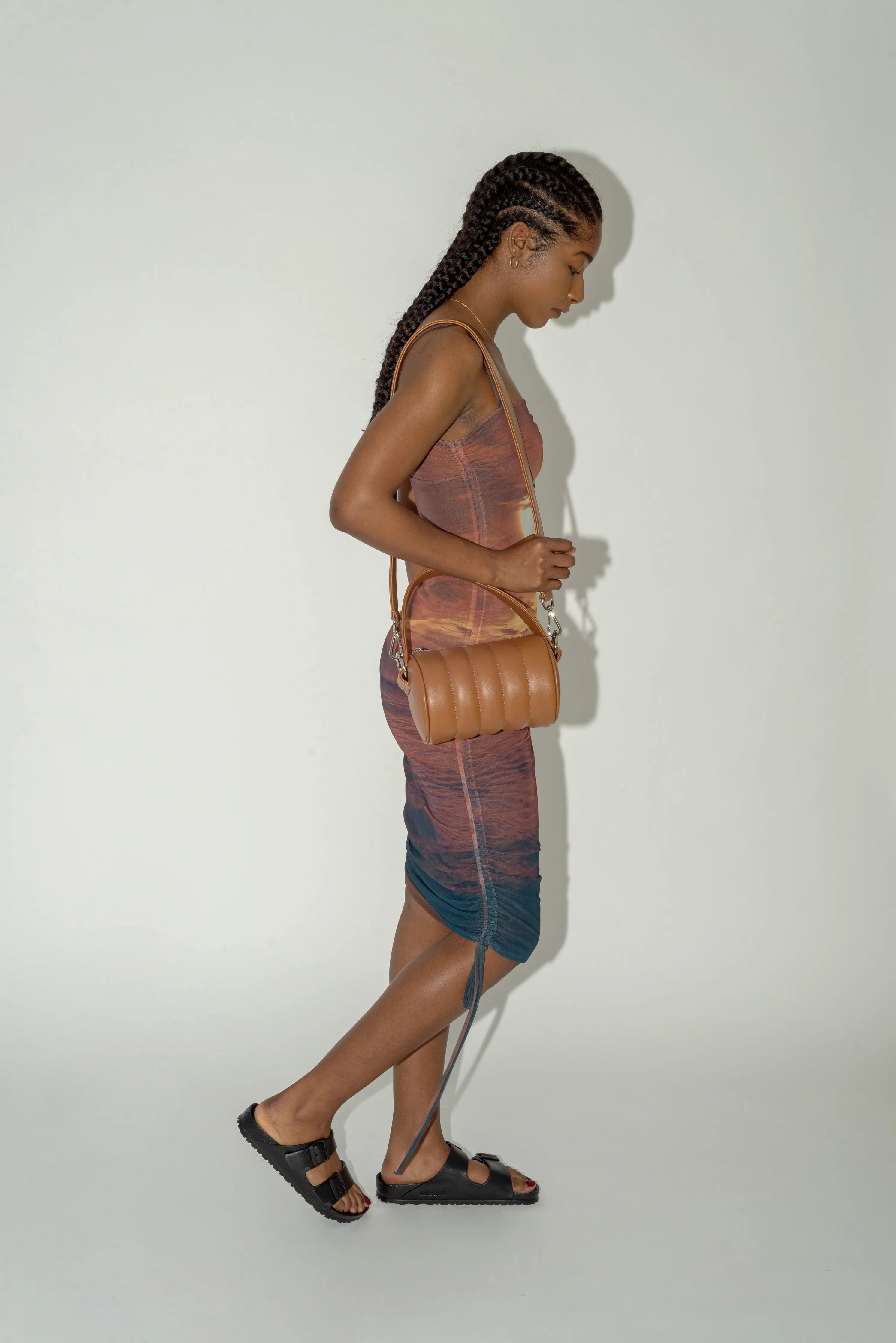 Quilted Mini Duffle Bag • Camel