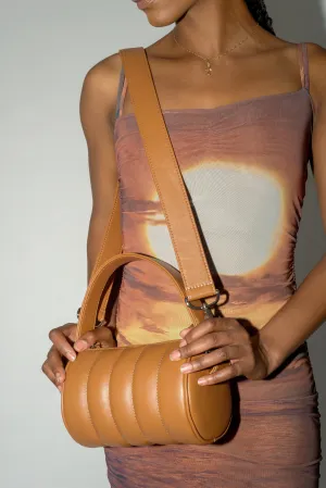 Quilted Mini Duffle Bag • Camel