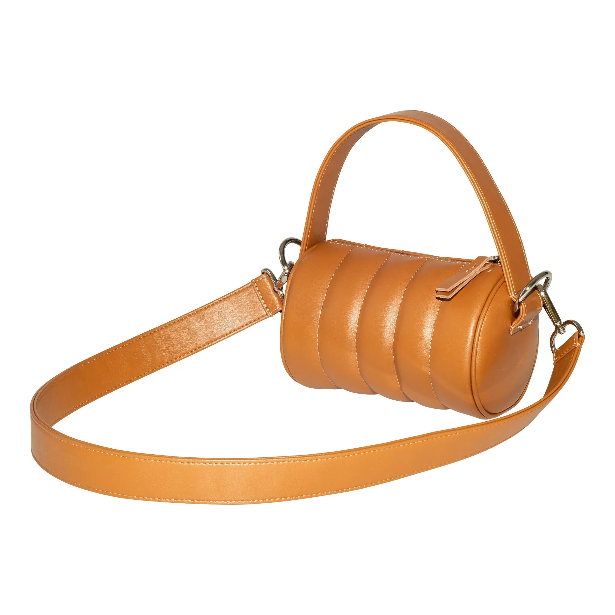 Quilted Mini Duffle Bag • Camel