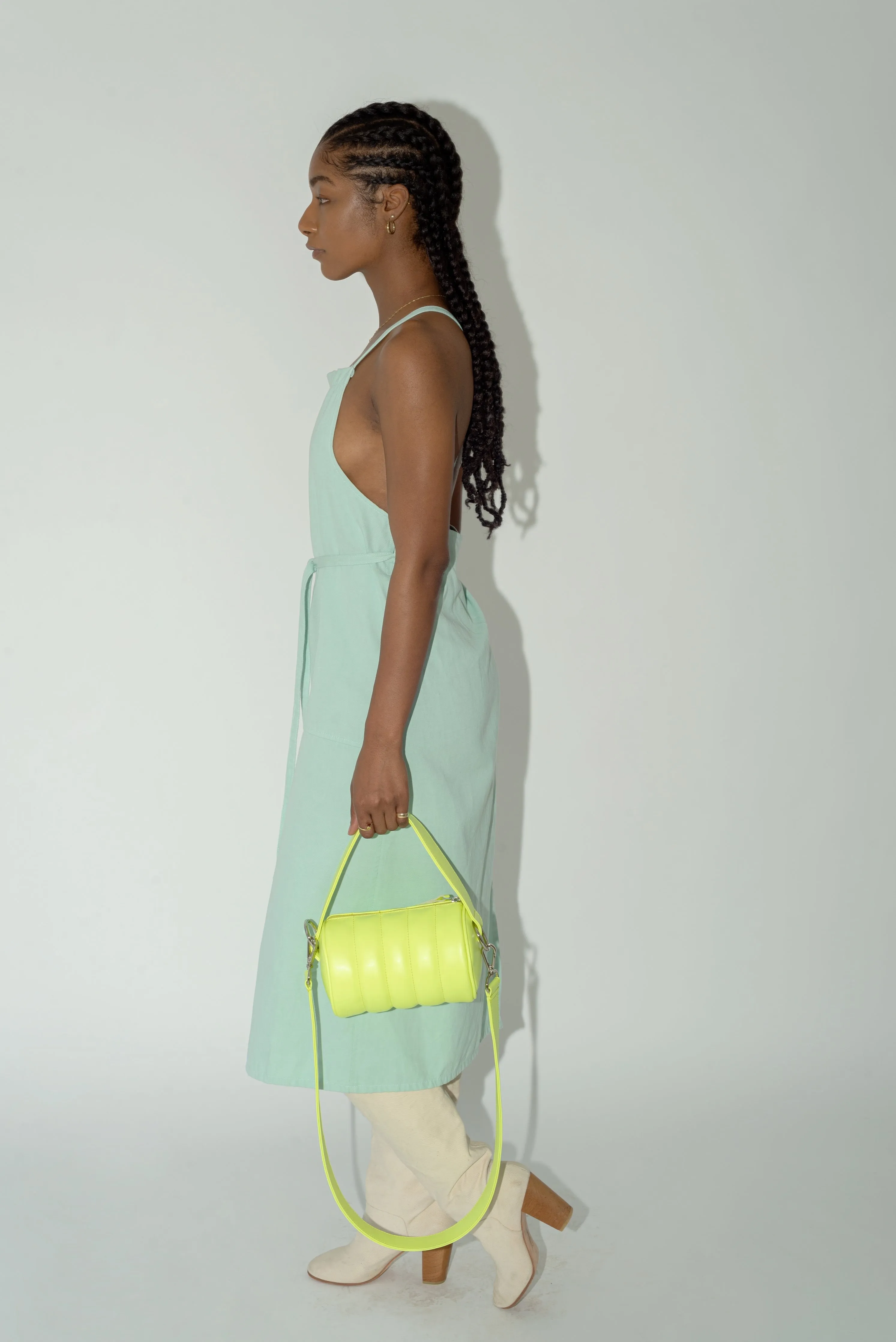 Quilted Mini Duffle Bag • Grasshopper