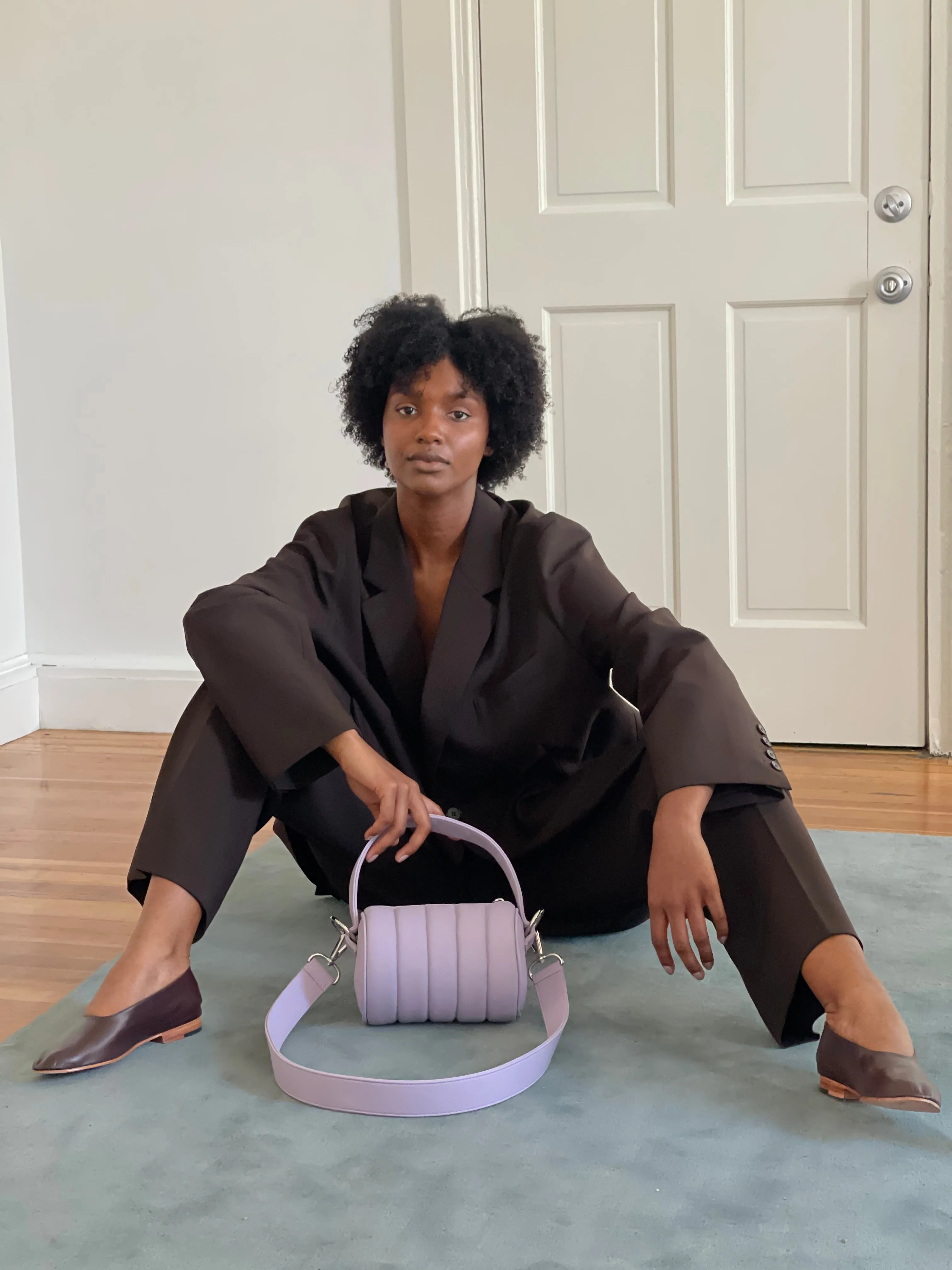 Quilted Mini Duffle Bag • Lilac
