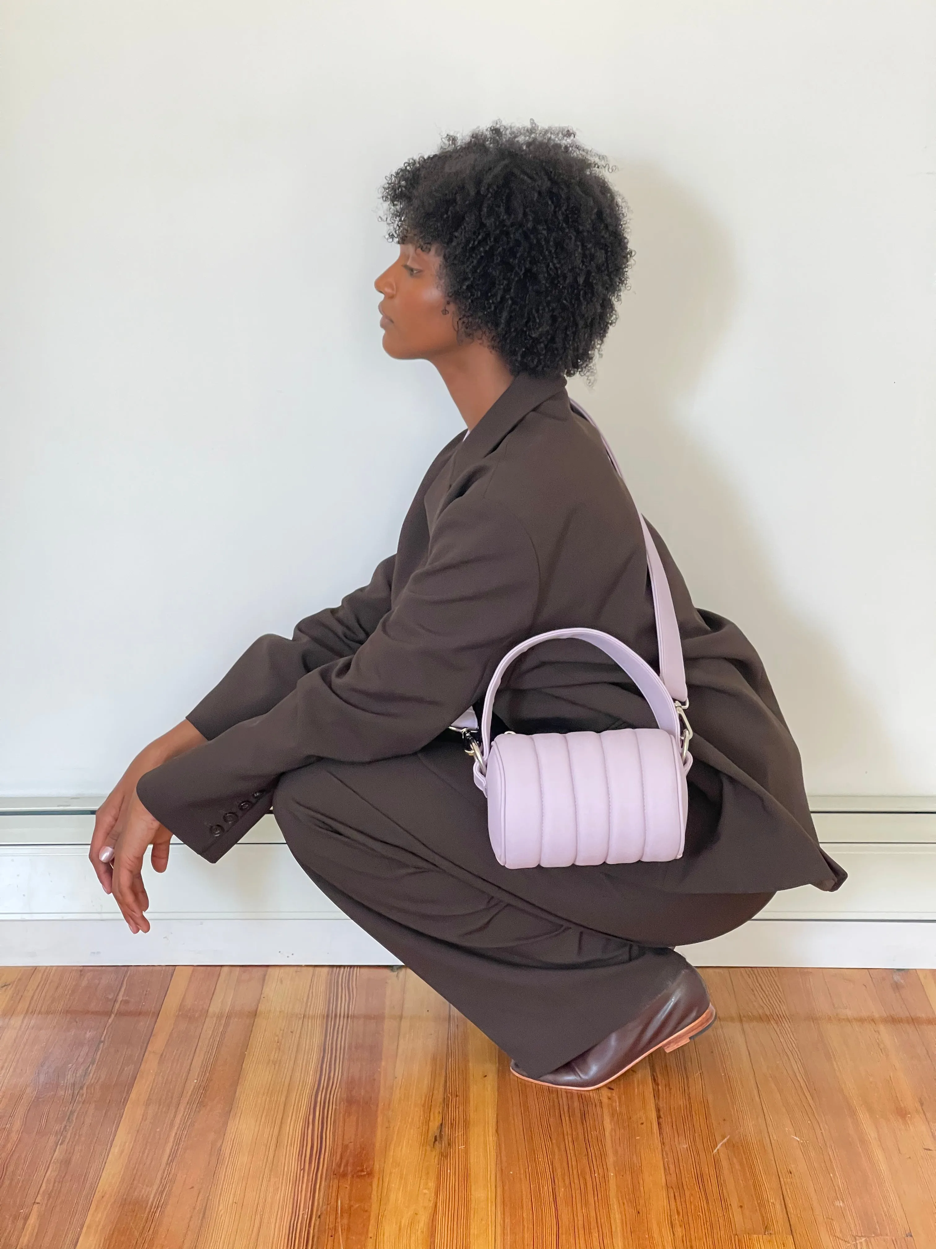 Quilted Mini Duffle Bag • Lilac