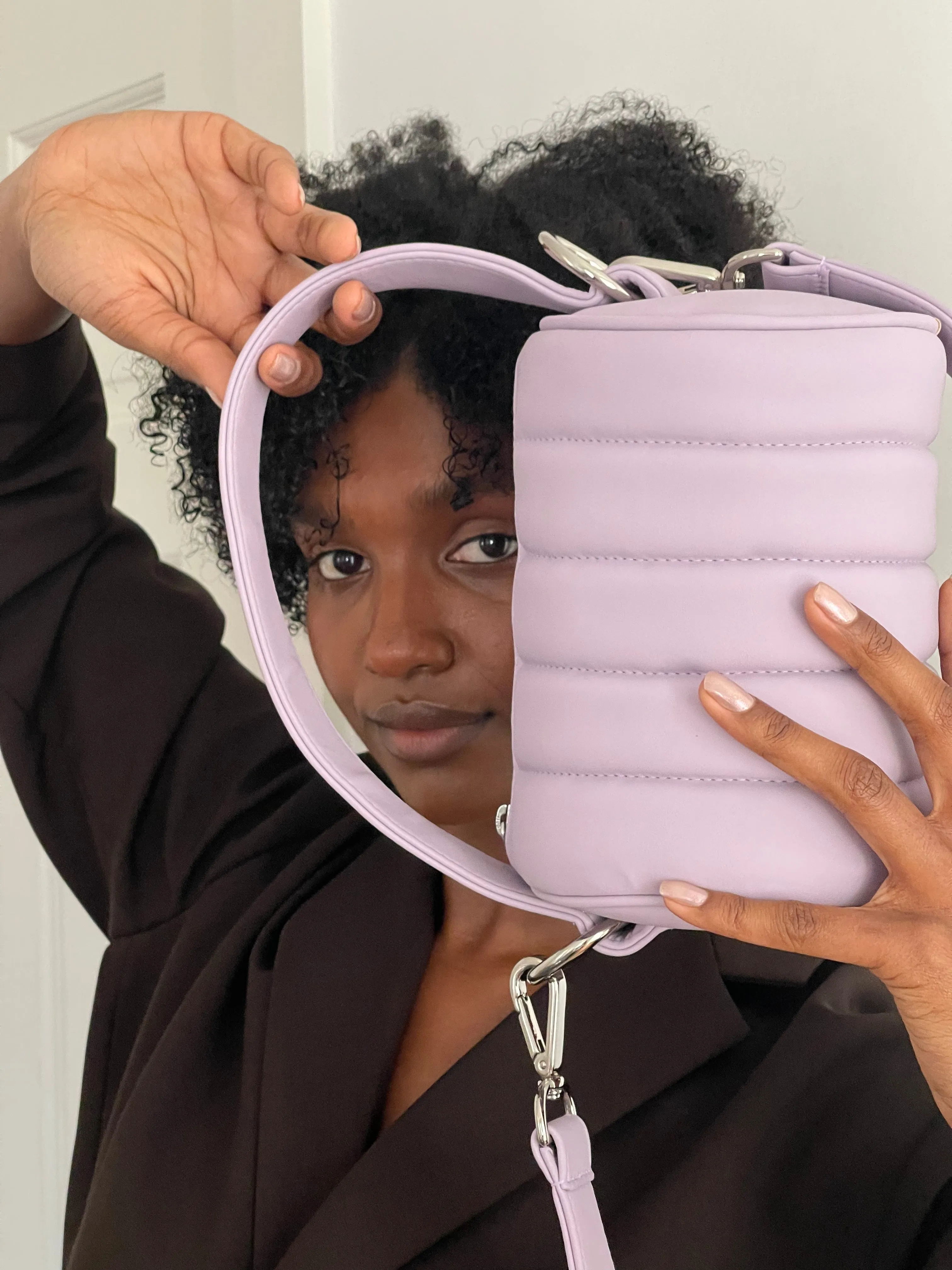 Quilted Mini Duffle Bag • Lilac
