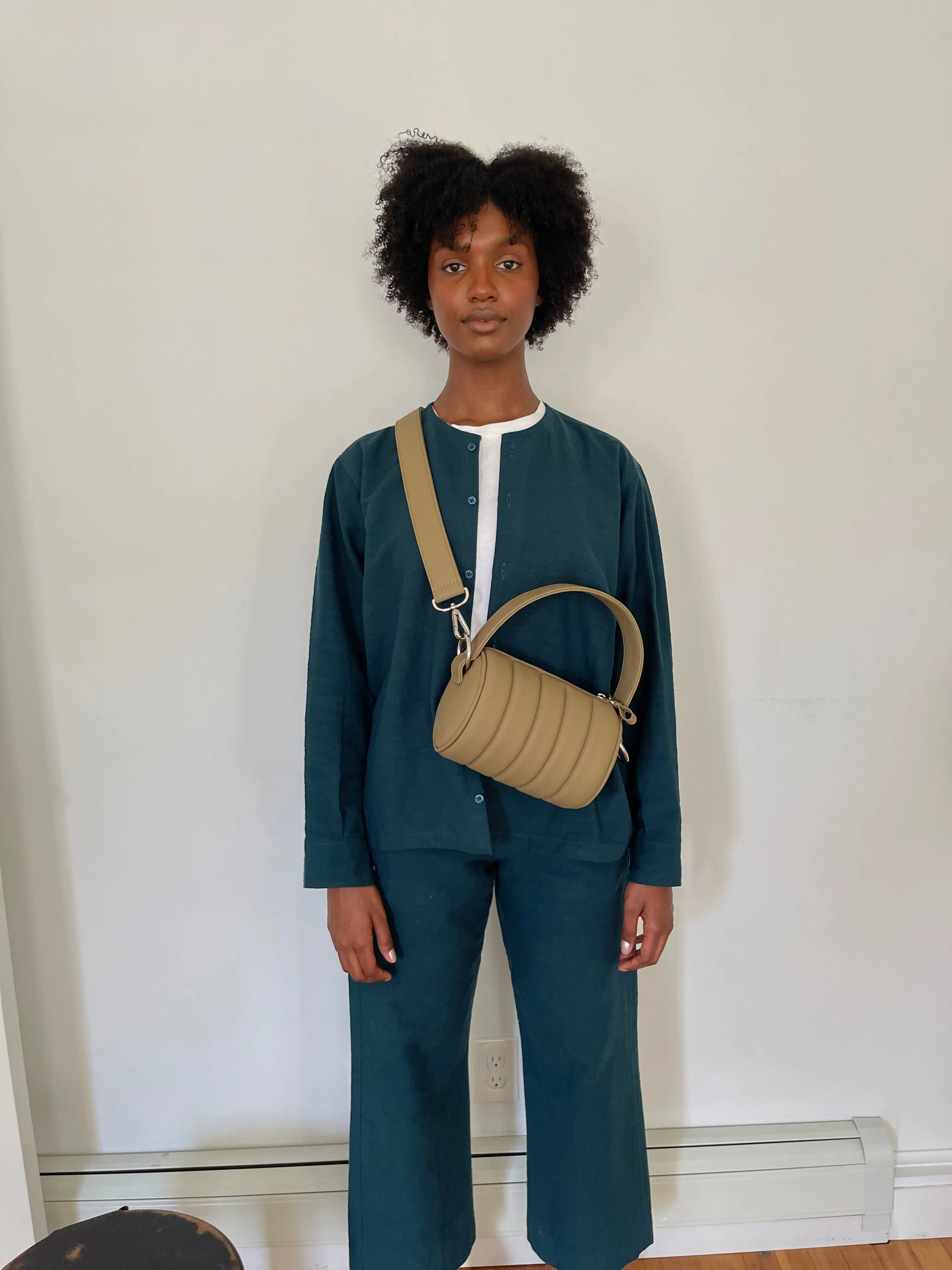 Quilted Mini Duffle Bag • Toffee