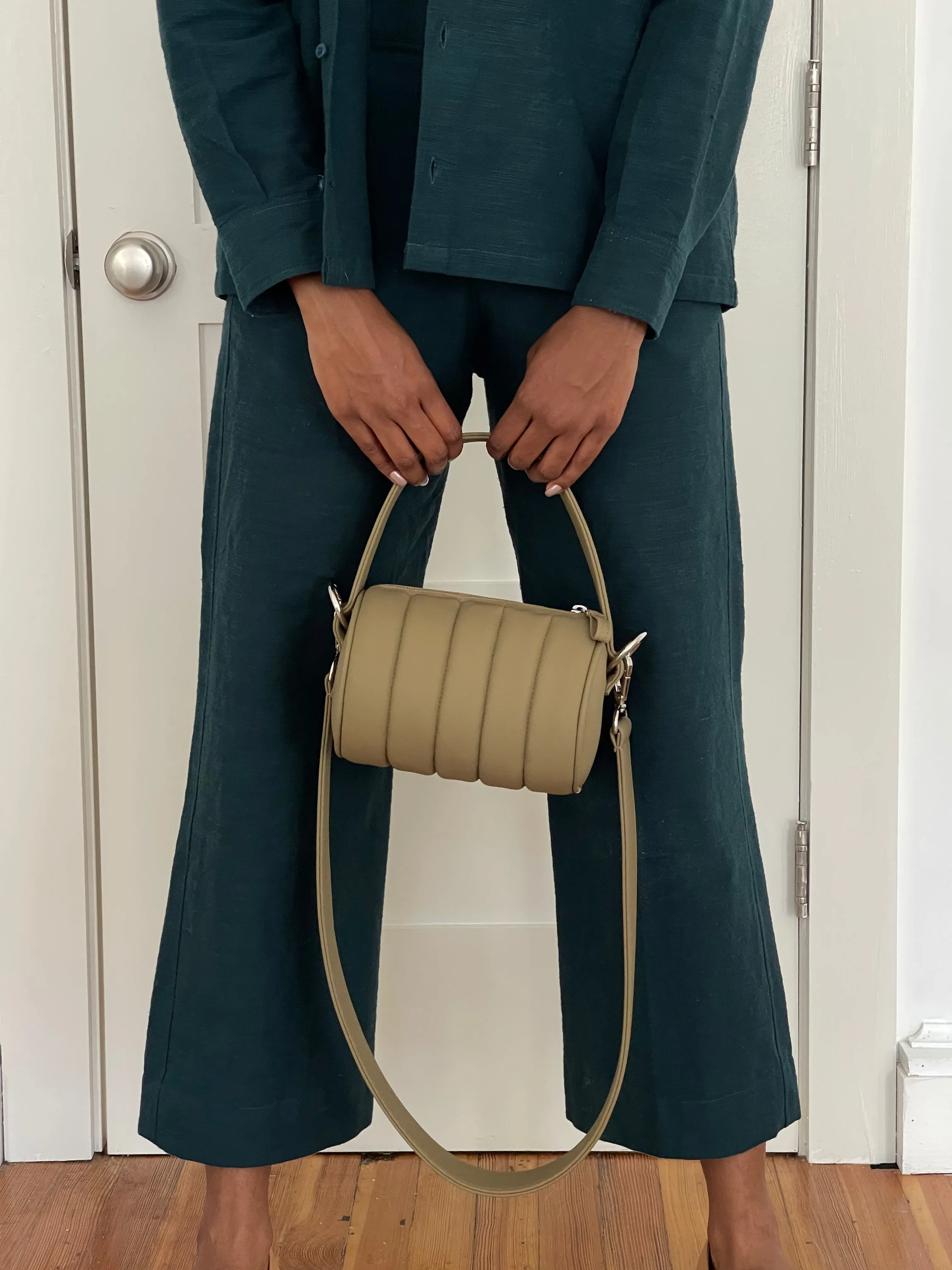 Quilted Mini Duffle Bag • Toffee