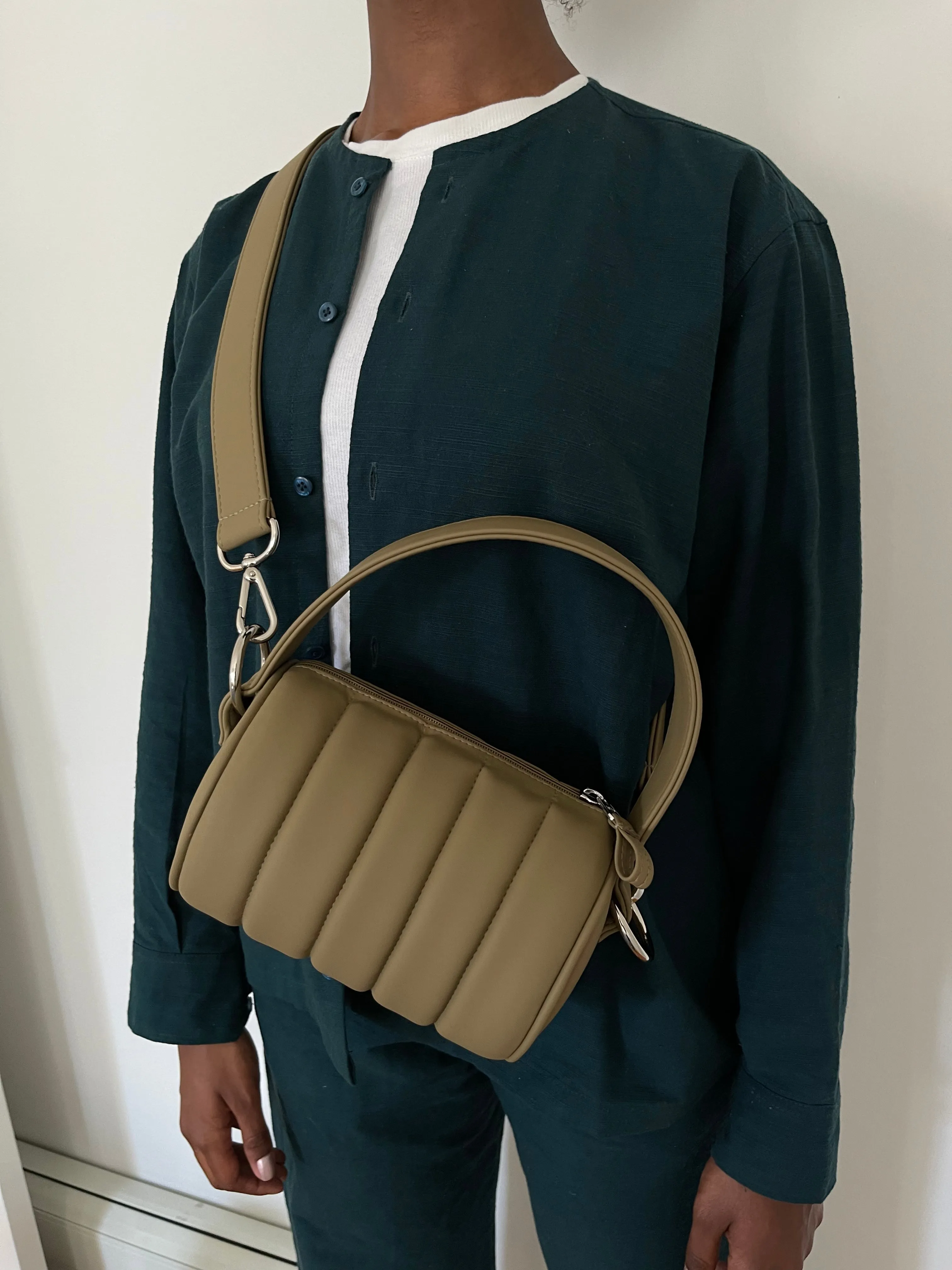 Quilted Mini Duffle Bag • Toffee