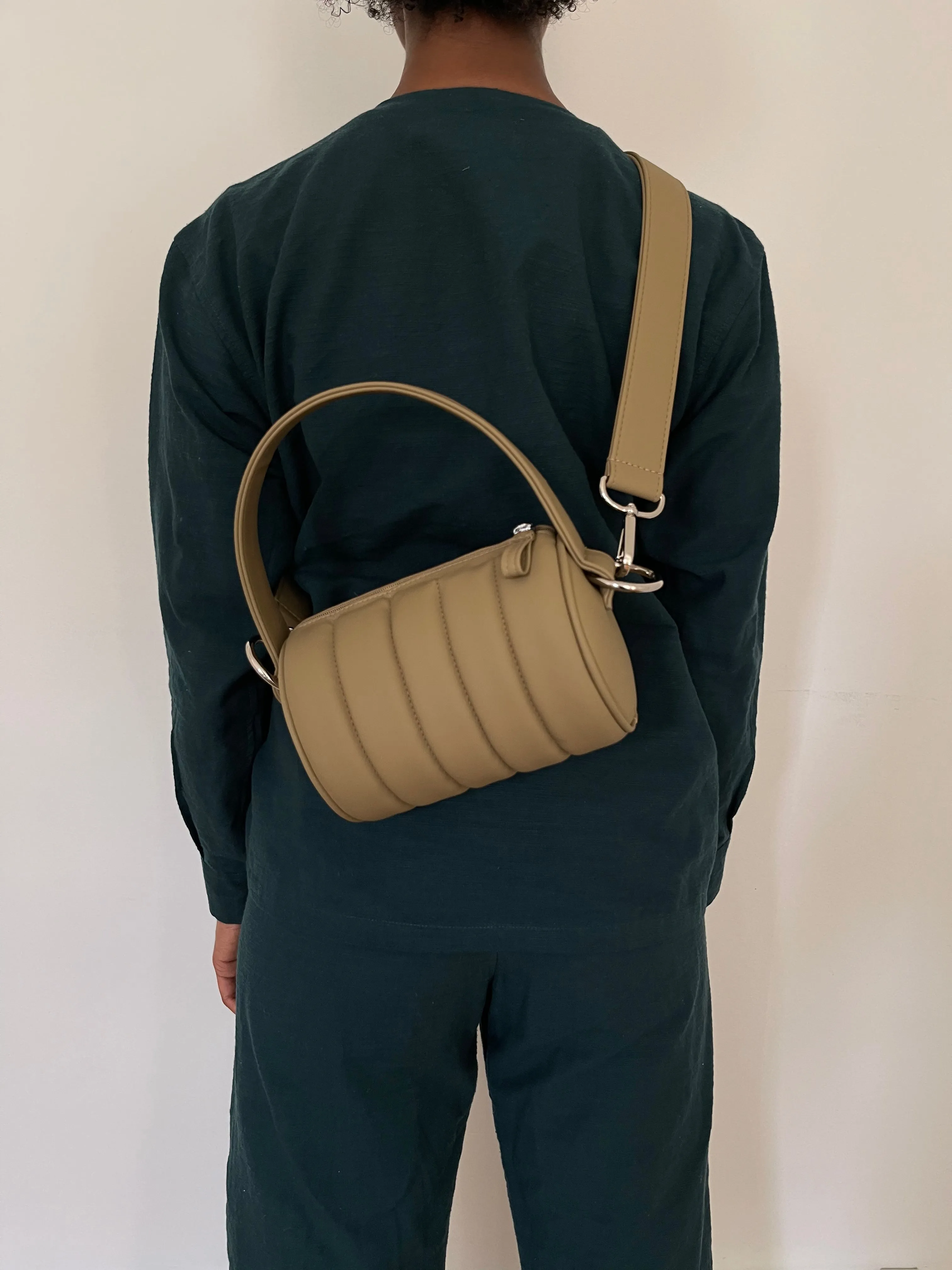 Quilted Mini Duffle Bag • Toffee