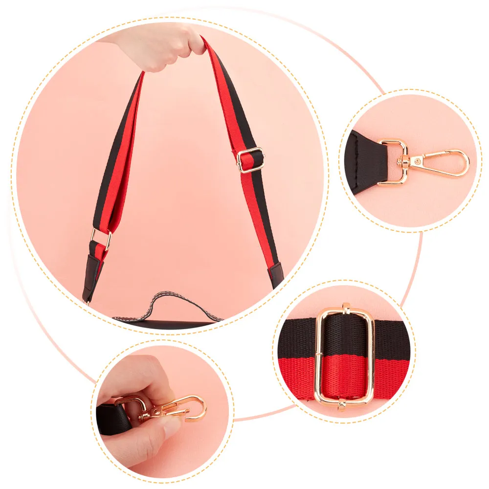 RED & BLACK Purse & Bag Straps | 31 - 55 Inch Crossbody purse straps