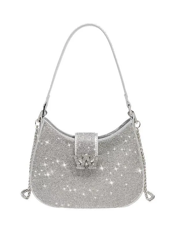 Rhinestone Saddle Shoulder Bag