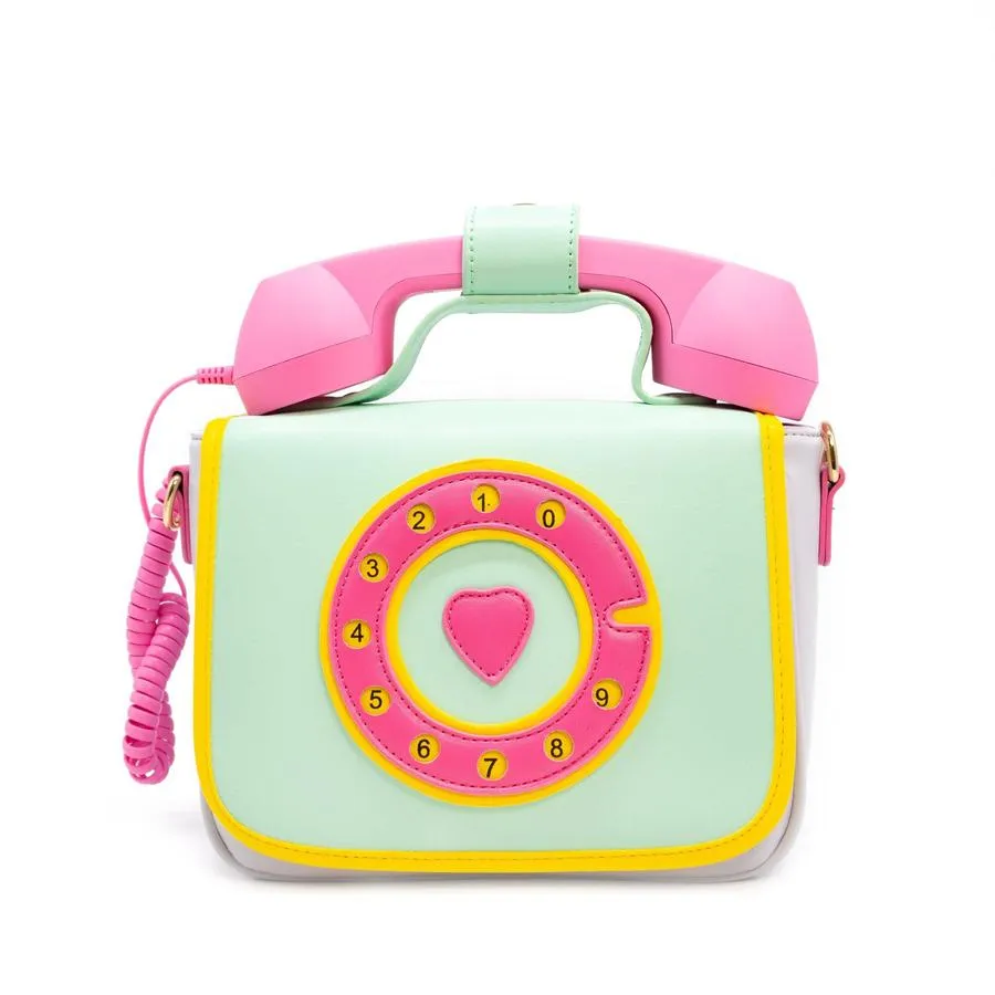 Ring Ring Phone Convertible Handbag - Cotton Candy Mint Green