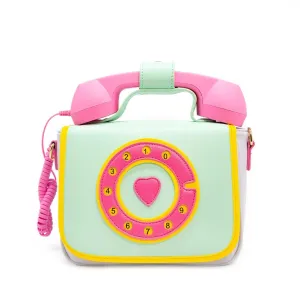 Ring Ring Phone Convertible Handbag - Cotton Candy Mint Green