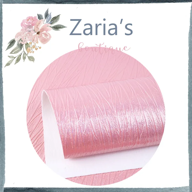 Ripples ~ Blush Pink Pearl Textured Faux Leather