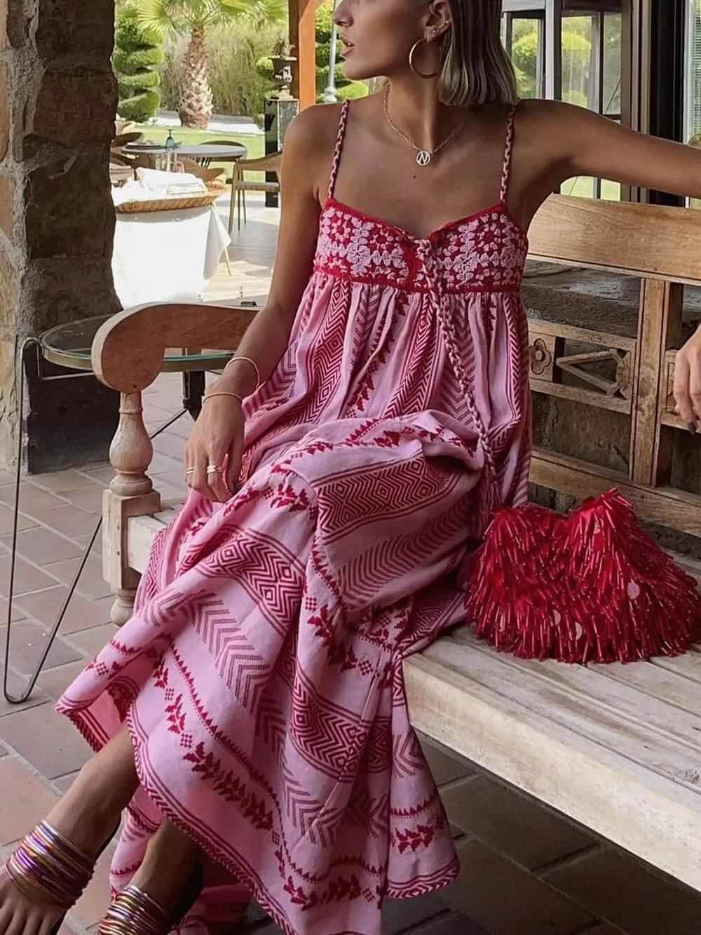 Rosa Embroidered Maxi Dress