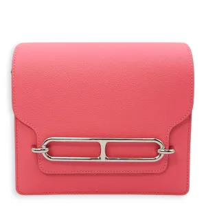 Roulis Mini Rose Azalee in Evercolor, Palladium hardware