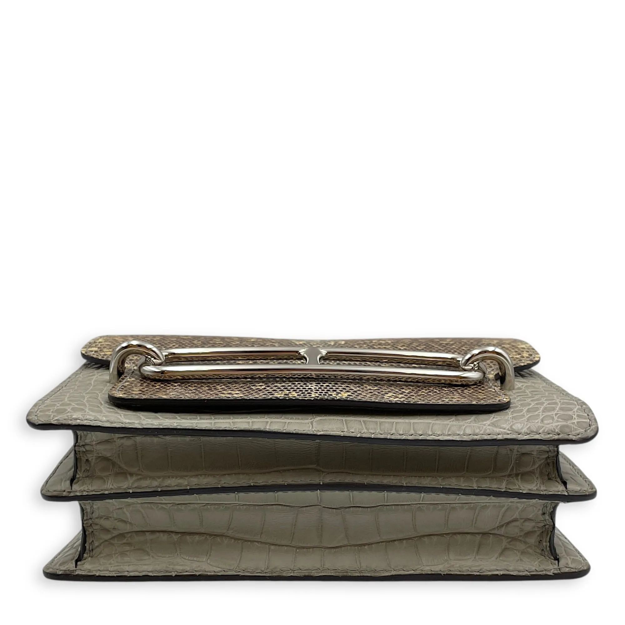 Roulis Touch Mini Ombre/Gris in Lizard/Matte Alligator, Palladium hardware