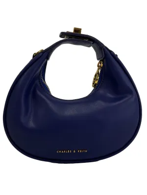 Royal Blue Mini Crescent Hobo Bag