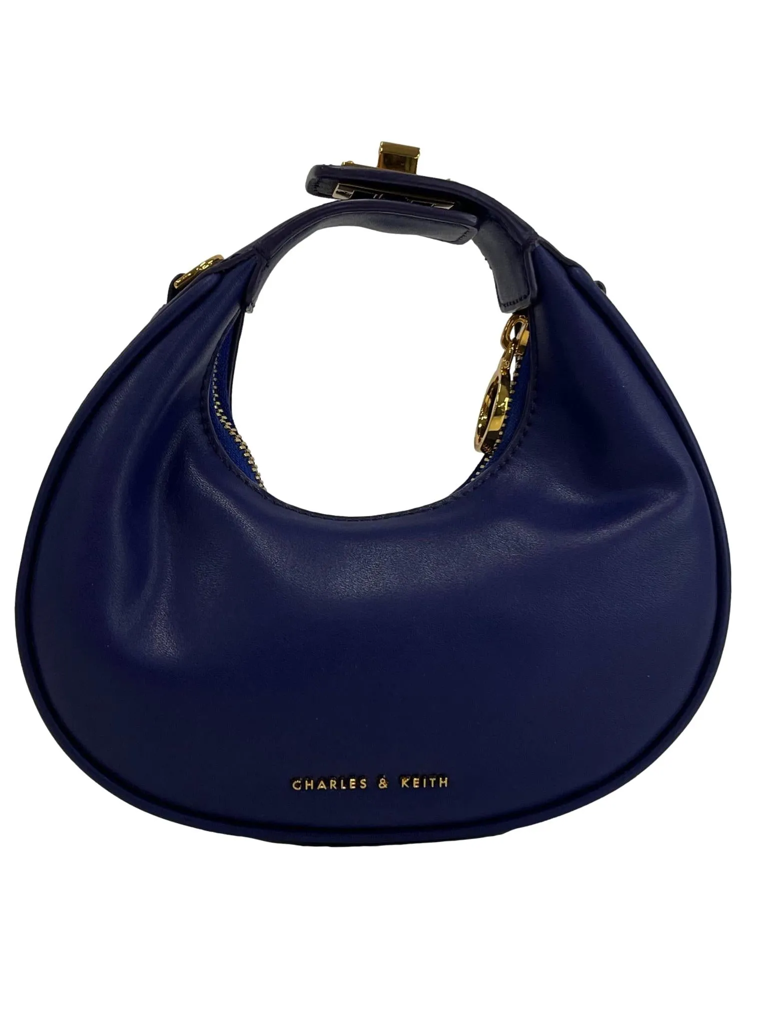 Royal Blue Mini Crescent Hobo Bag