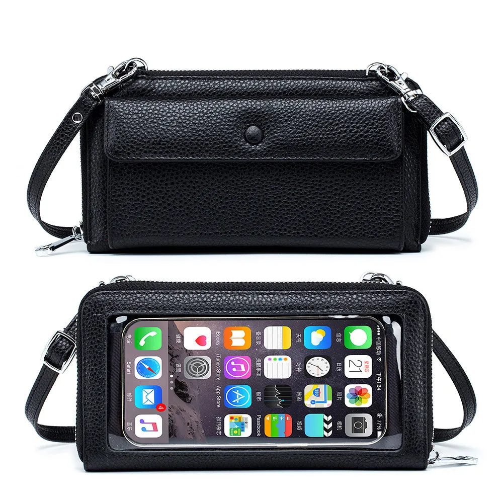 Ryann Genuine Leather Phone Wallet Crossbody
