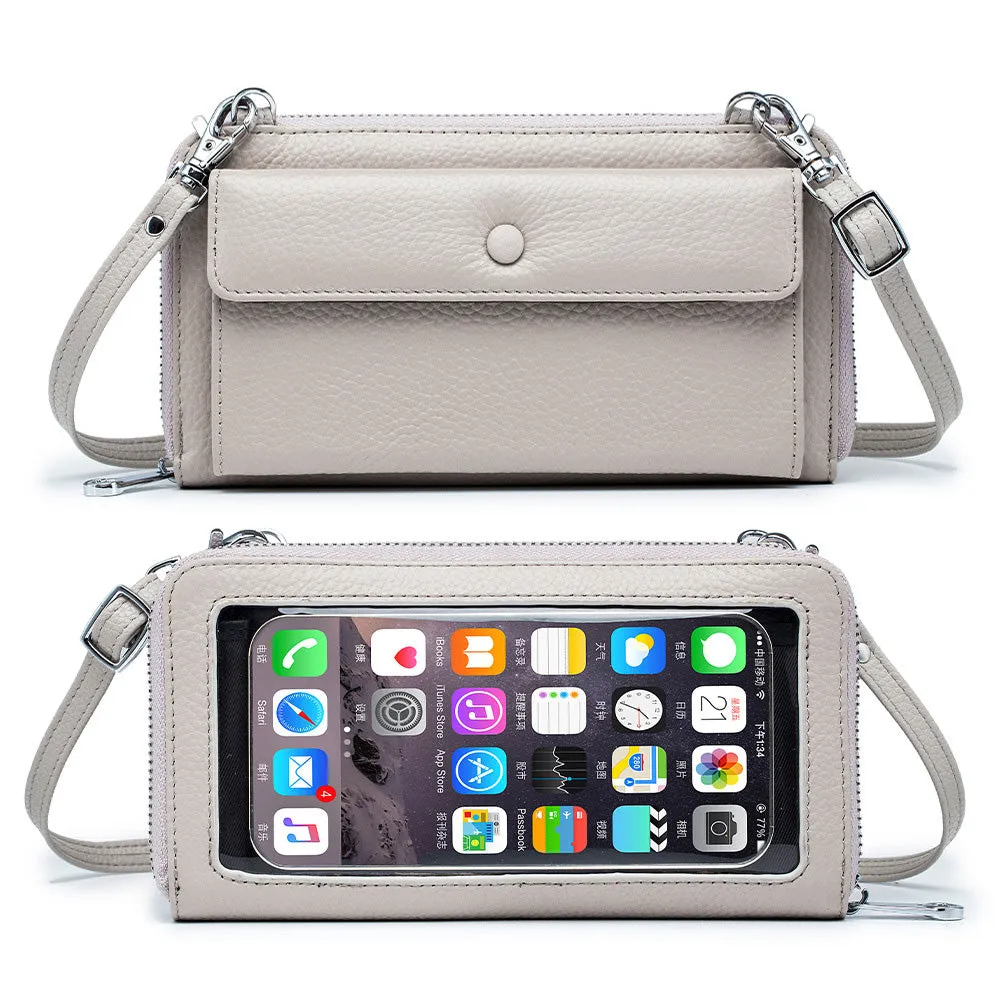 Ryann Genuine Leather Phone Wallet Crossbody