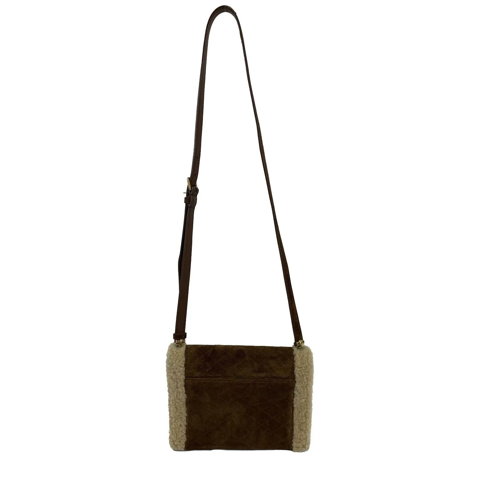 Saint Laurent - Gaby Mini Satchel in Quilted Suede and Shearling Crossbody