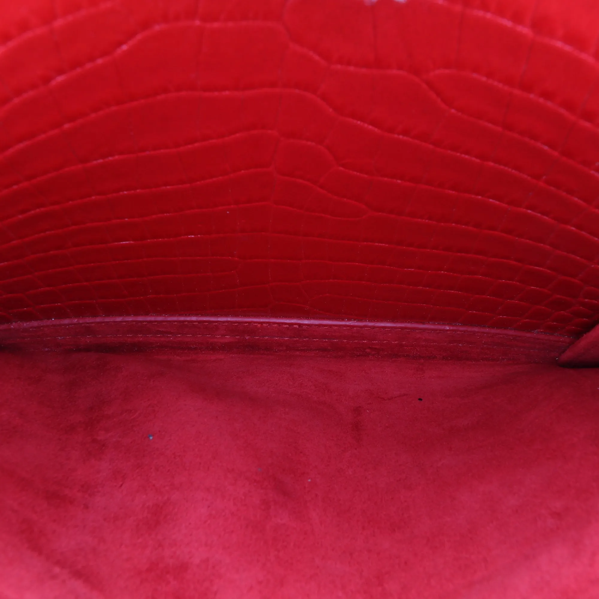 Saint Laurent Medium Croc Embossed Leather Sunset Crossbody